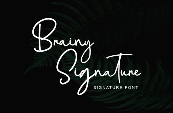 Brainy Signature: An Elegant Script Font for Editorial Design