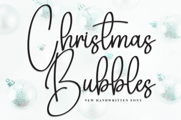 Christmas Bubbles: A Delicate Handwritten Font for Editorial Design