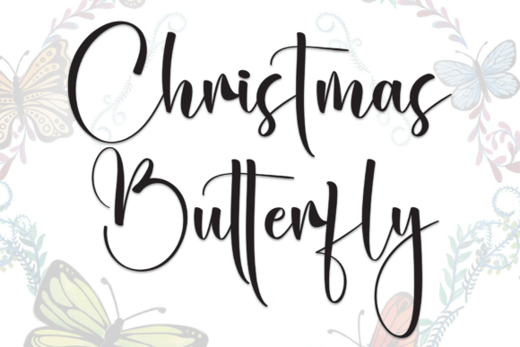 Christmas Butterfly: A Handwritten Font for Makers