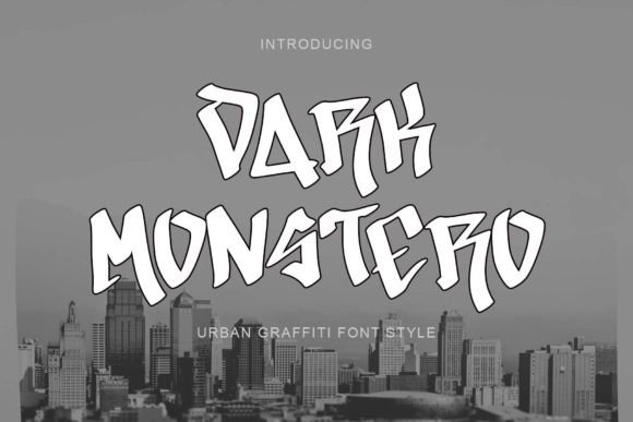 Dark Monstero: A Bold Graffiti Typeface for Web