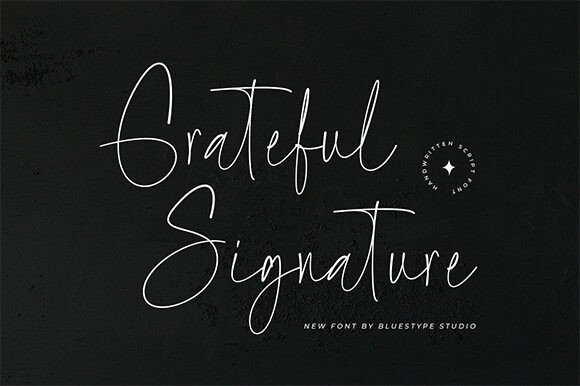 Grateful Signature Font for Crafters