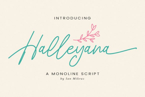Halleyana: A Refined Monoline Script Font