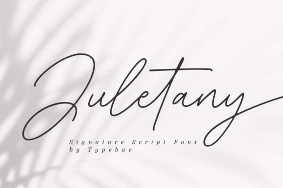 Juletany: An Elegant Script Font for Editorial Design