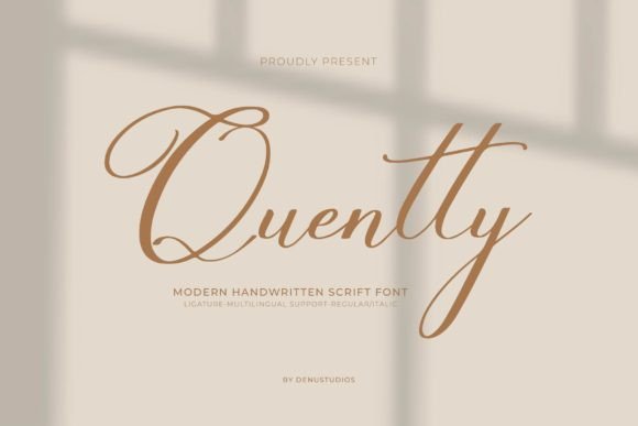 Quentty: A Script Font for Editorial Design