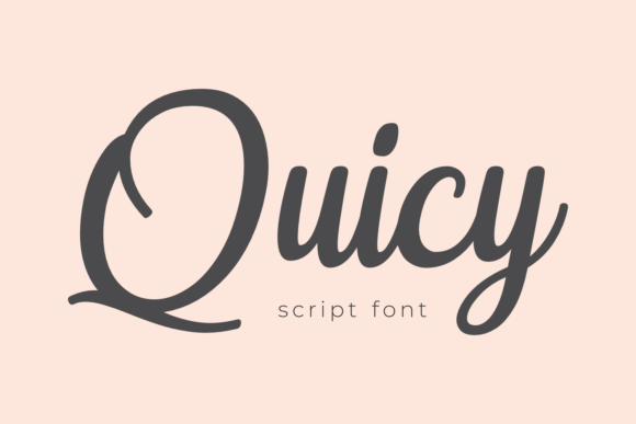 Quicy Typeface: Elevate Your Brand with Elegant Script