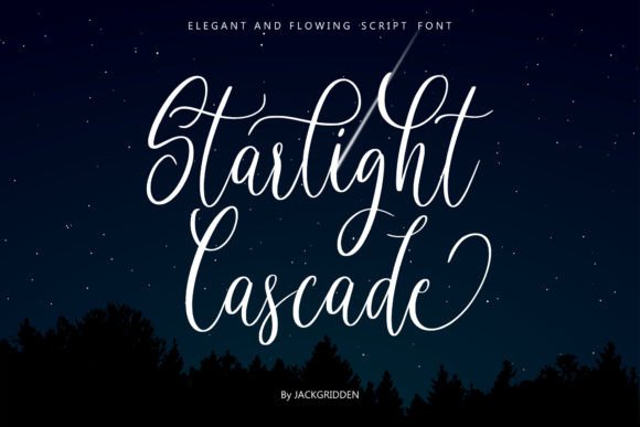 Starlight Cascade: A Script Font for Editorial Design